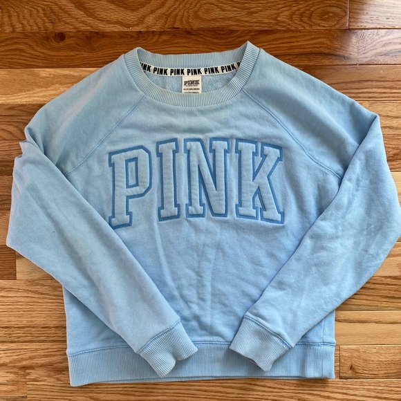 PINK Victoria's Secret Tops - VICTORIAS SECRET-PINK CREWNECK SWEATSHIRT-XS